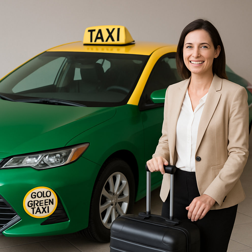 Gold and Green Taxi Professional Service